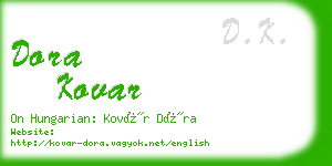 dora kovar business card